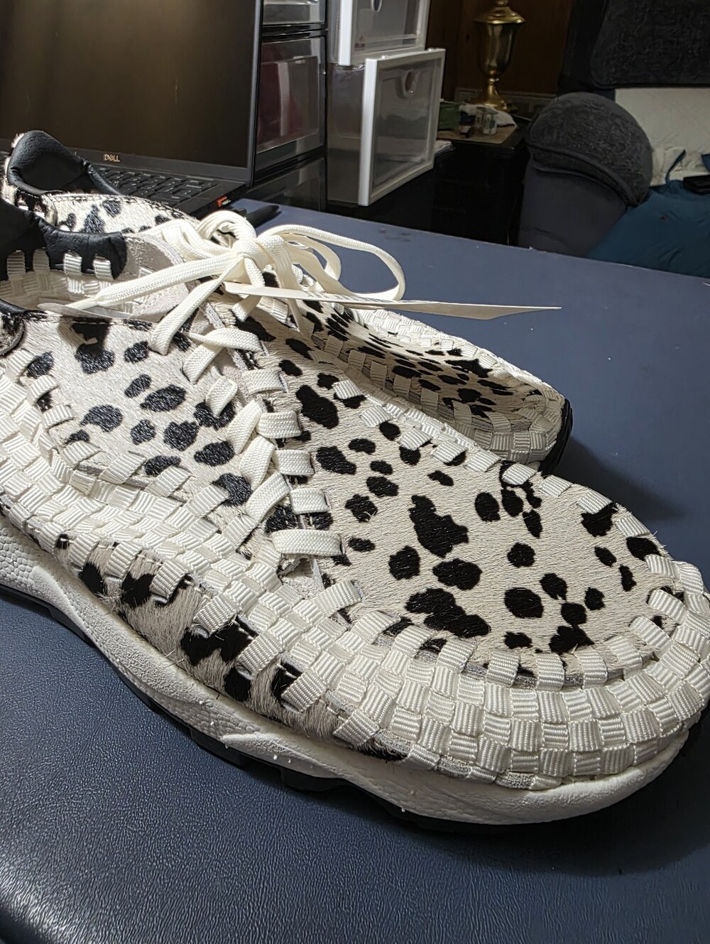 Nike Footscape Woven Slip-On Sneakers Cow Print Colorway Size 8.5w, New. - Picture 6 of 6